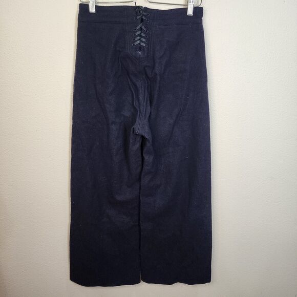 WWII Navy Sailor Pants 29x28 Seafarer Vintage Blue Wool Cracker Jack Button - Picture 7 of 11